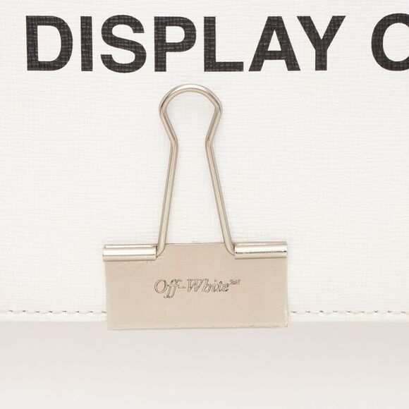Off-White Leather Binder Clip Shoulder Bag - Picture 9 of 16